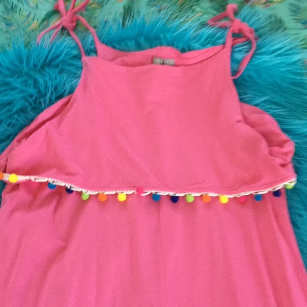 🦄Pink Pom Pom romper so cute!!